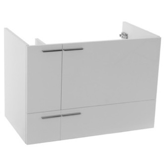 Vanity Cabinet 31 Inch Wall Mount Glossy White Bathroom Vanity Cabinet ACF L417W
